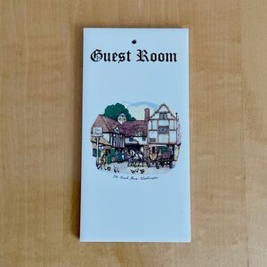 Vintage H&R Johnson England Guest Room Tile Woolhampton Ceramic Wall Plaque